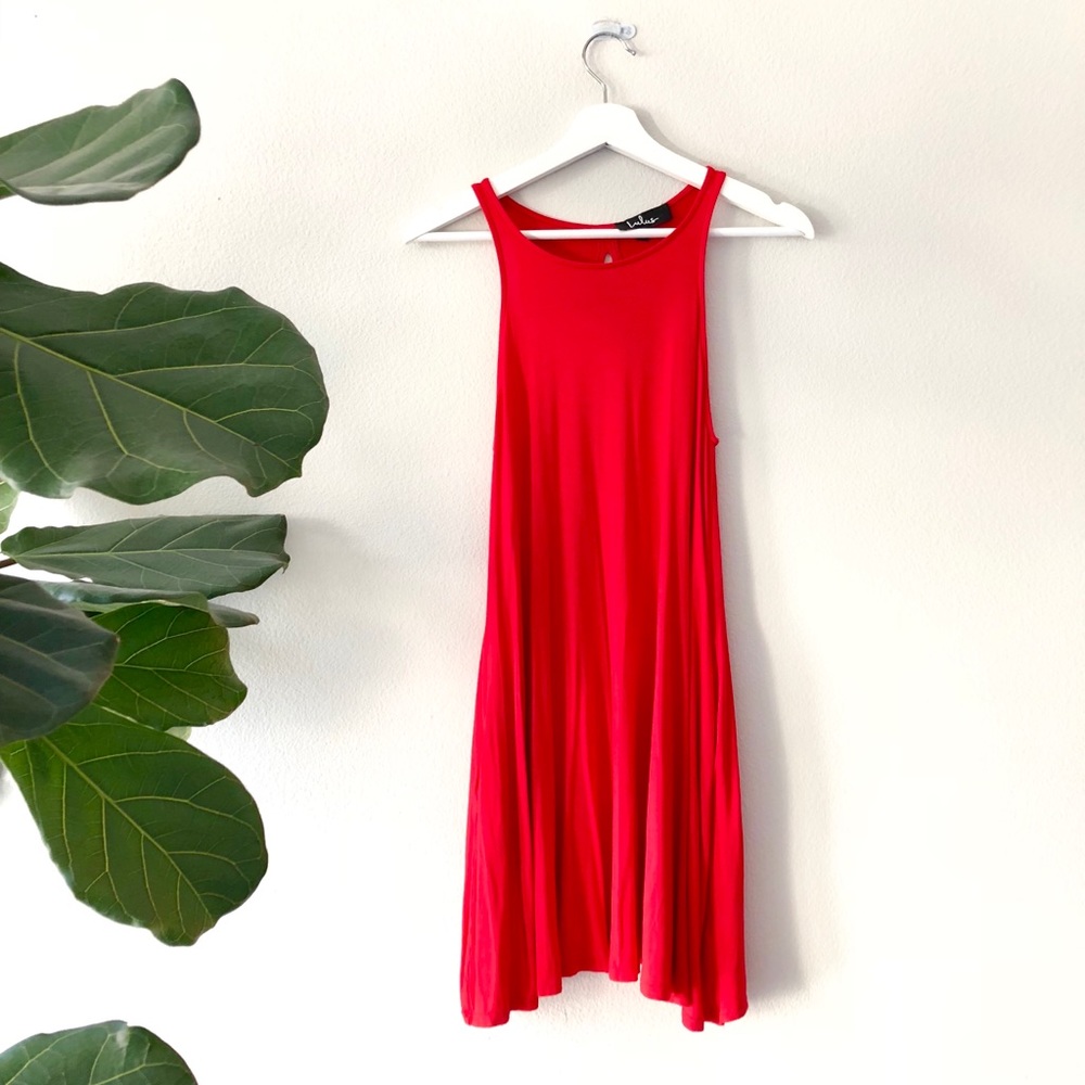 NWOT* Red midi flared cotton dress w/ pockets!💃🏻
